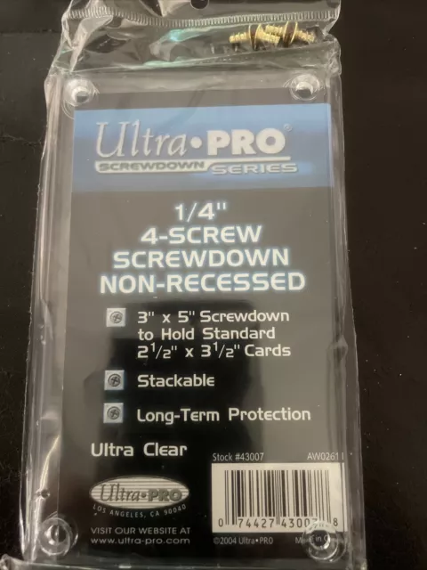 Ultra Pro Screwdown Series 3’’ x 5” for Sports Cards 3 Pack