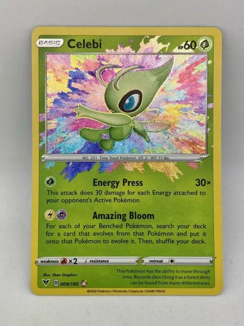 Pokemon Card  CELEBI  Amazing Rare  009/185  VIVID VOLTAGE  *MINT*  9/185