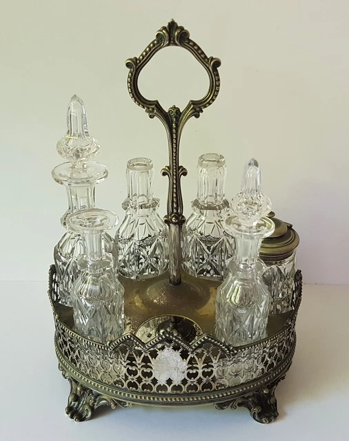 Antique Cut Glass & Silver Plated Condiment Set Restoration Spares & Repairs