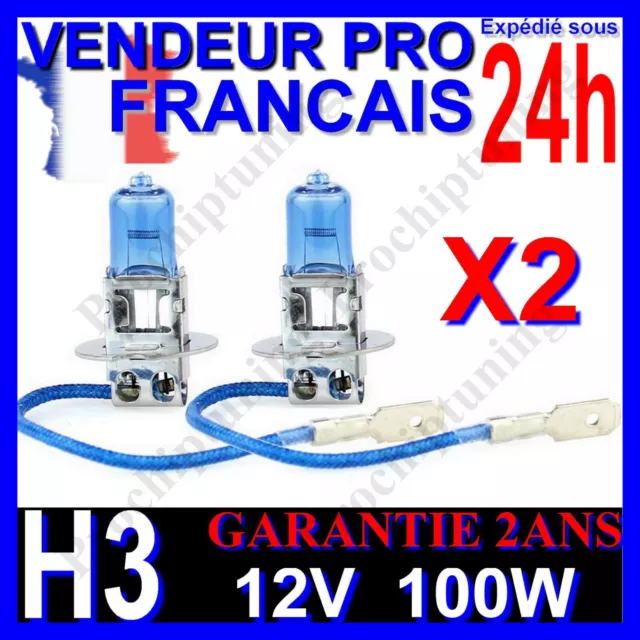 X2 Ampoules Xenon H3 100W Lampe Pour Voiture Feu Super White Phare 12V Plasma