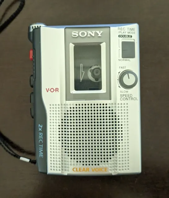 Vintage Sony TCM-200DV Handheld Cassette Clear Voice Recorder
