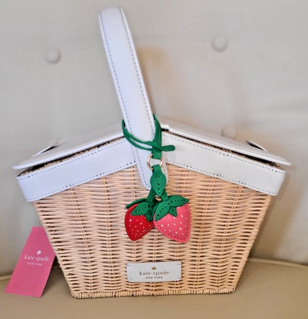 Kate Spade New York Wicker Strawberry Basket Crossbody Bag NWT!