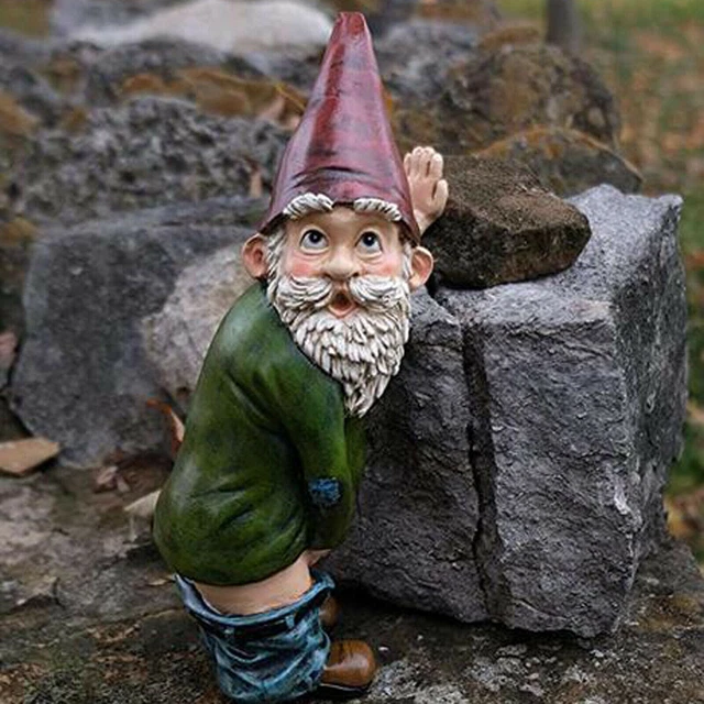 Lustige Miniatur Gartenzwerge Figuren Ornamente Harz Zwerge Statue Gartendeko