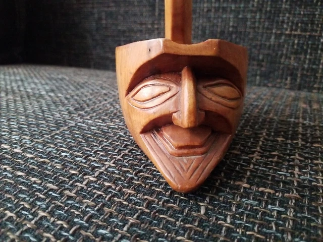 Wooden DEVIL EVIL traditional Handmade Hand Crafted VINTAGE OLD RARE CARVED