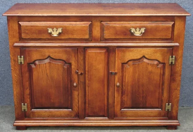 Cumpers Solid Oak Narrow Sideboard Or Dresser Base Georgian Style