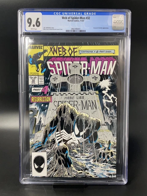 Web of Spider-Man #32 - CGC 9.6 - KRAVEN Sony Movie 1987 Direct Edition MCU