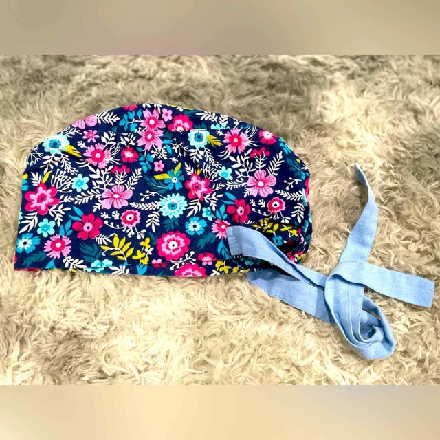 Colorful Flower Scrub Cap, one size