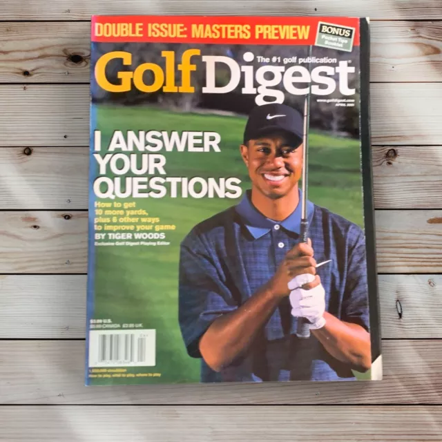 Golf Digest Tiger Woods Answers Our Questions Double Issue Masters Preview