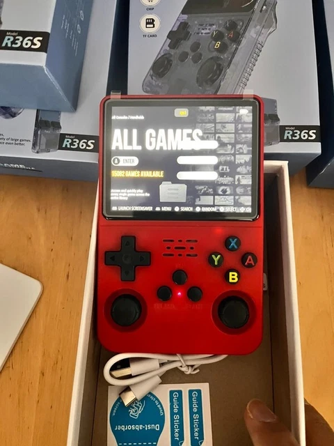R36S Console de videogame portátil retro, sistema Linux, 3,5 tela IPS