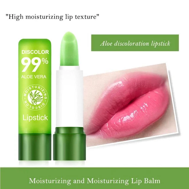 WOMENS ALOE VERA Lipstick Color MoodChanging LongLastings O2C!! A9U5 $2 ...