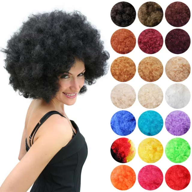 Afro-Perücke 70er 80er Jahre Motto Party Disco Afroperücke Herren Damen Unisex