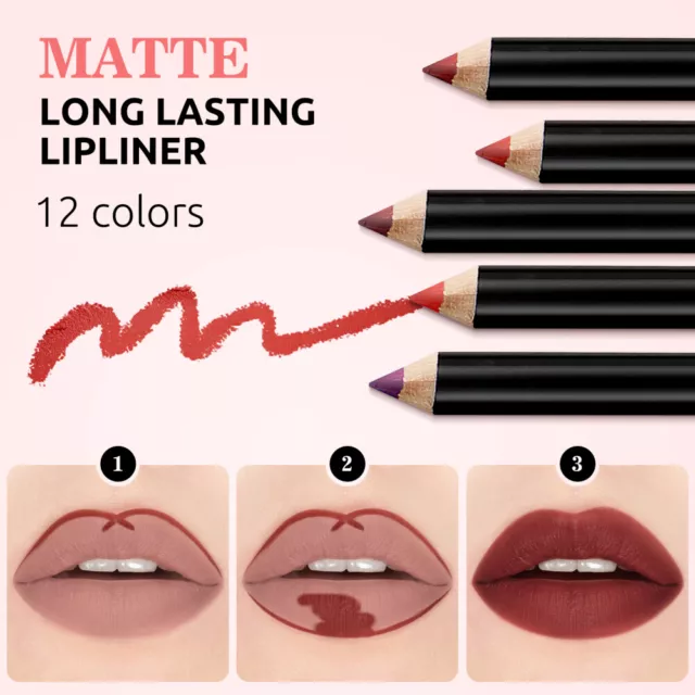 12 tlg Lipliner Bleistift Set Lip Liner Bleistifte Groß Lip Gestaltung Bleistift 2