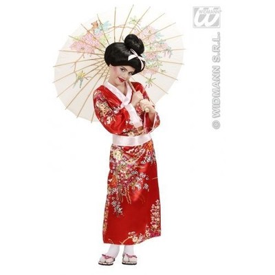 Widmann Widmann Costume Carnevale Giapponesina/Geisha Kimono Rosso Giapponese Bambina 
