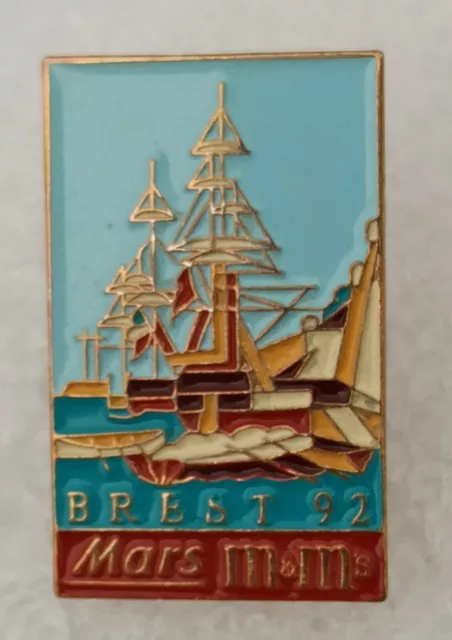 Pins Mars Confiserie Chocolat. M&M's Bateau Brest 1992