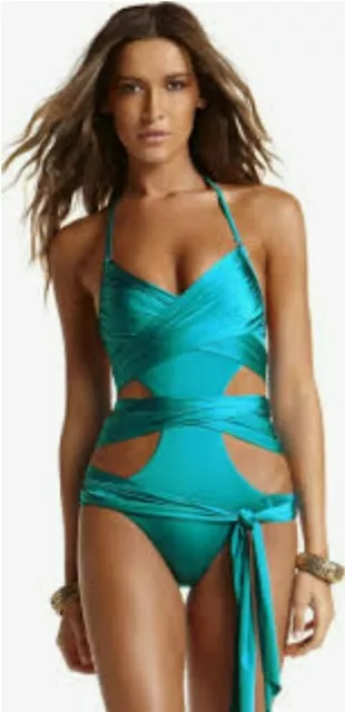 Vitamin A RUNWAY WRAP One Piece Swimsuit Monokini S 6 NWT $189