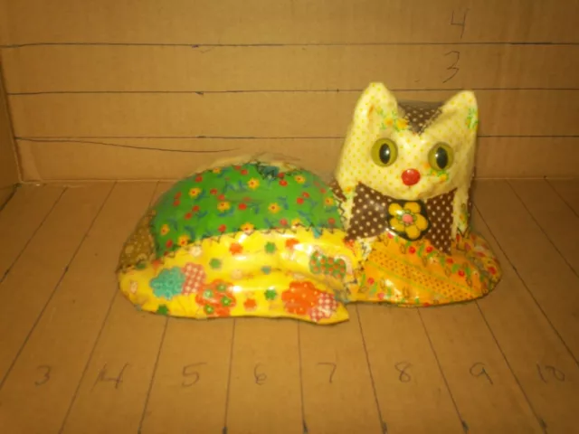 Vintage patchworks cat figure