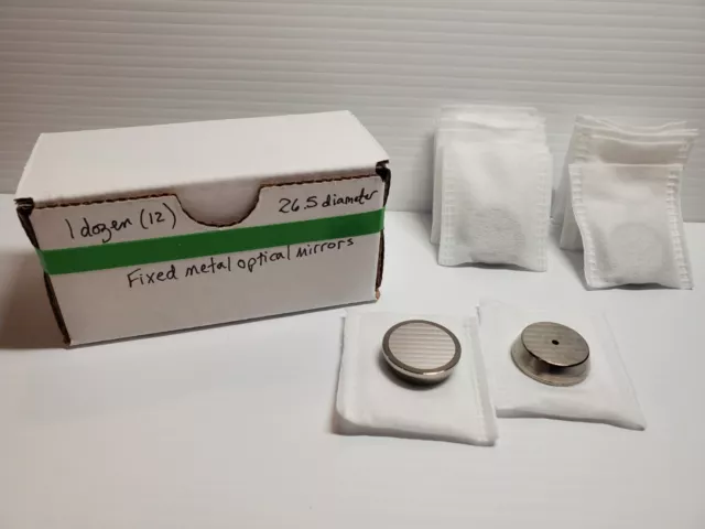 1 Dozen 12 Optical Metal 26.5 Diameter Fixed Mirror Laser Beam Splitters