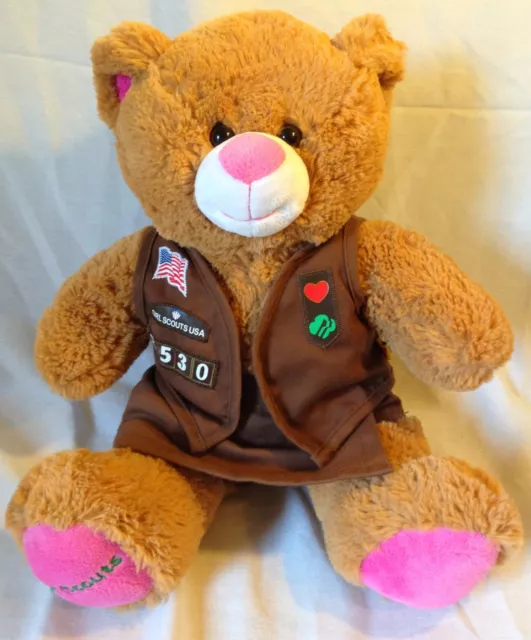 Builld-a-Bear Girl Scout, Brownie Bear W/uniform, 100th Anniversary Plush