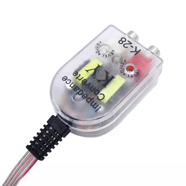 Bequemer 2-Kanal RCA-Ausgang Adapter für Auto Audio Impedanz Umwandlung