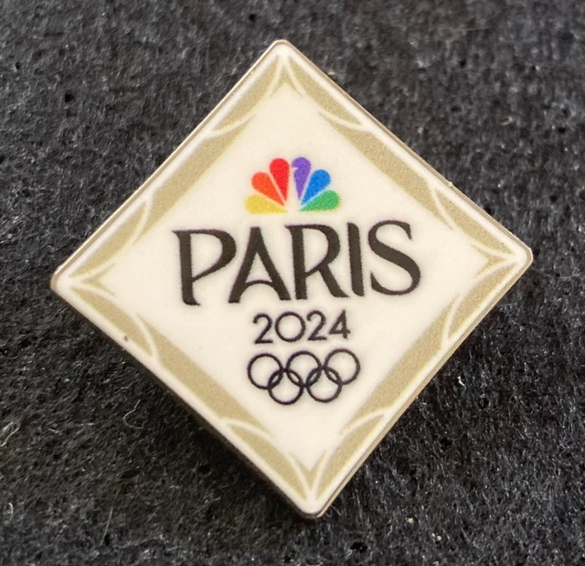 NBC PARIS LIGHT Framed Diamond Logo 2025 Olympic Media Pin Great