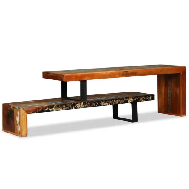 New Durable Solid Reclaimed Wood TV Stand with Removable and Adjustable Top