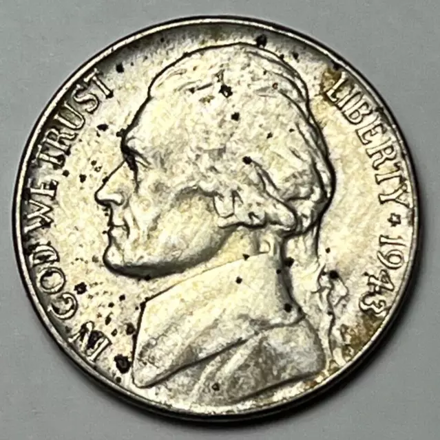 1943 P Jefferson 35% Silver War Nickel C1X41