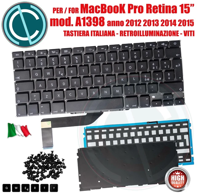 Tastiera Italiana X Apple Macbook Pro Retina 15" A1398 2012 2013 2014 2015