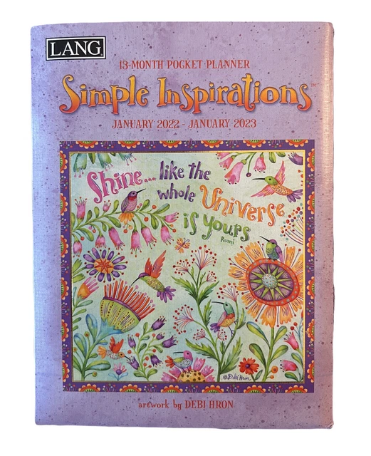 Lang Pocket Planner SIMPLE INSPIRATION 13 Month  2022-Jan 2023