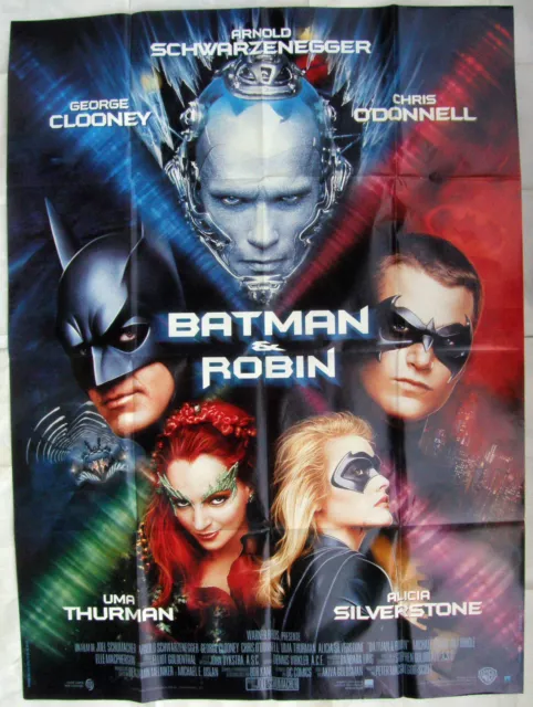 BATMAN & ROBIN - Schwarzenegger / Clooney - Affiche originale FR 1997 120x160 cm