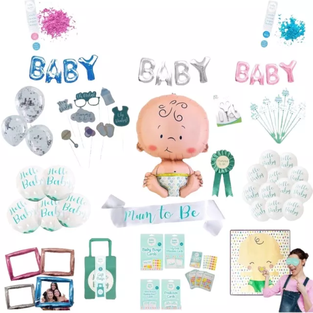 Decoraciones de baby shower regalos globos juego mamá para ser faja bebé niña niño fiesta