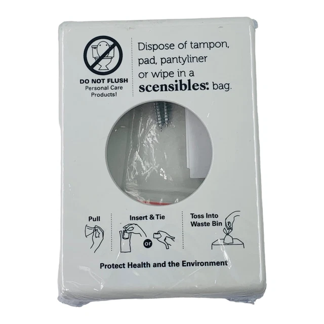 Hospeco White Scensibles Personal Disposal Bag Dispenser, SDW