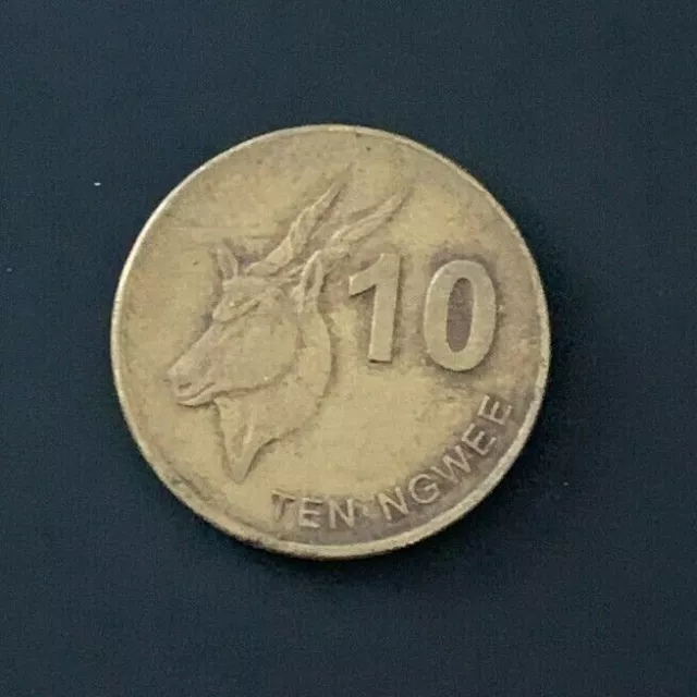 2012 Zambia 10 Ngwee Coin - SCARCE - FREE P&P