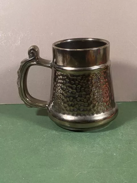 Prinknash Abbey Pottery Pewter Coloured Large Mug / Tankard. Made In England