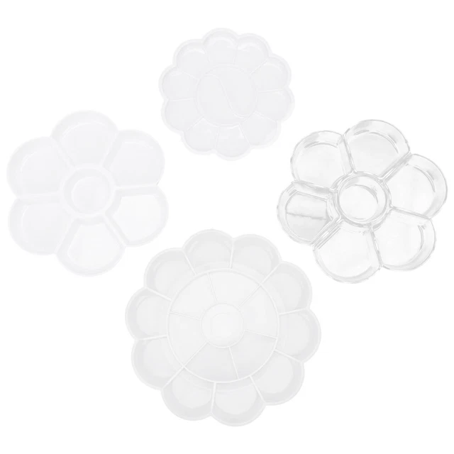 4 Pcs Paint Pad Painting Tray Art Serving Tray Round Painted