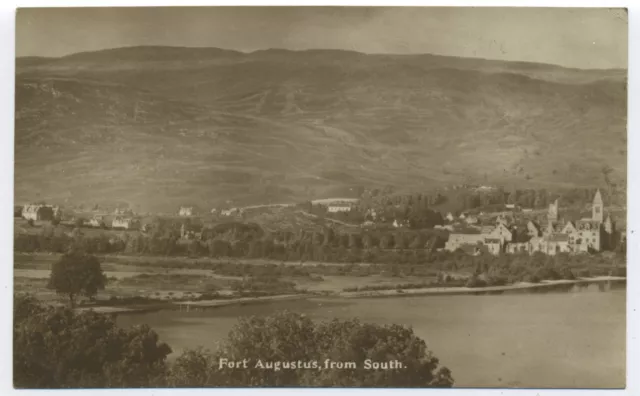 Fort Augustus from the South Scottish Highland Real Photo Vintage Postcard L11