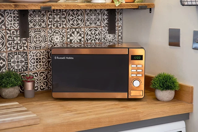 Copper Rose Gold Digital Microwave 17L Kitchen Appliance Home Decoration New Uk