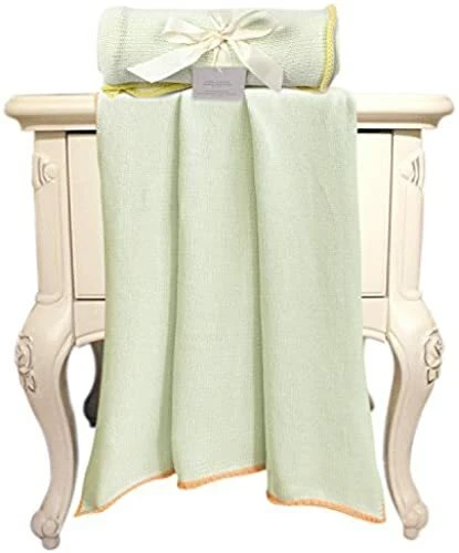 Sorrento- Cozy coton couverture pour bebe en tricot – 71,1 x 101,6 cm Vert
