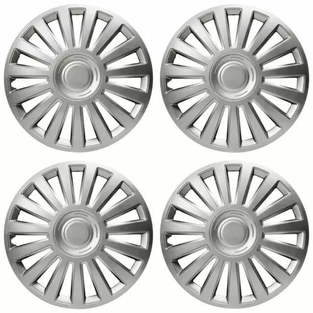 15" Lux Multi-Spoke Wheel Trims Hub Caps Covers Protectors Set of 4 ABS Plastic