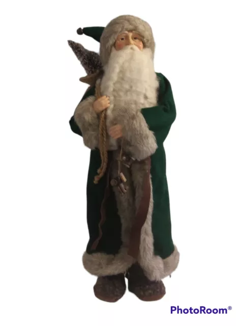 Santa Claus 18" Christmas Green Yuletide Presents