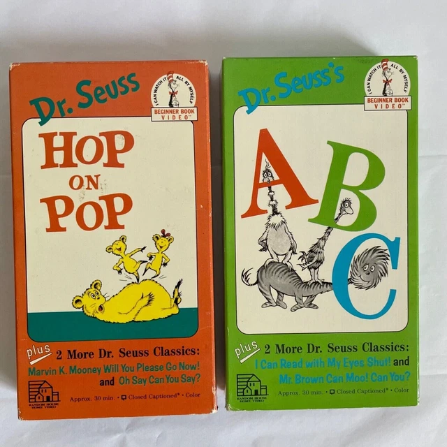 90S DR SEUSS’S ABC & Dr Seuss's Hop on pop VHS LOT Beginner Book Video ...