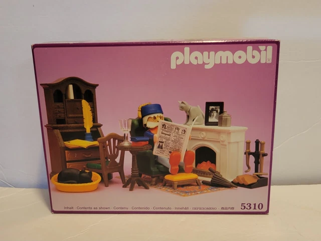 Lot Playmobil Vintage Série Rose 1900 - Fauteuil Vert, Calèche, Accessoires - Occasion
