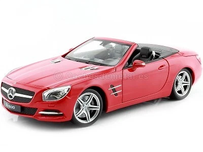 2012 Mercedes-Benz SL500 (R231) Convertible Rojo Metalizado 1:18 Welly 18046