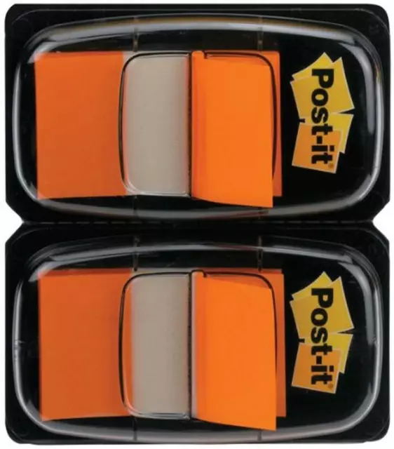Post-it Index Flags - Dual Pack 25mm - Orange (50 Flags x 2),680-O2EU