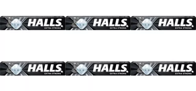 6 x caramelle Halls EXTRA FORTI, 1,2 once. (33,5 g)