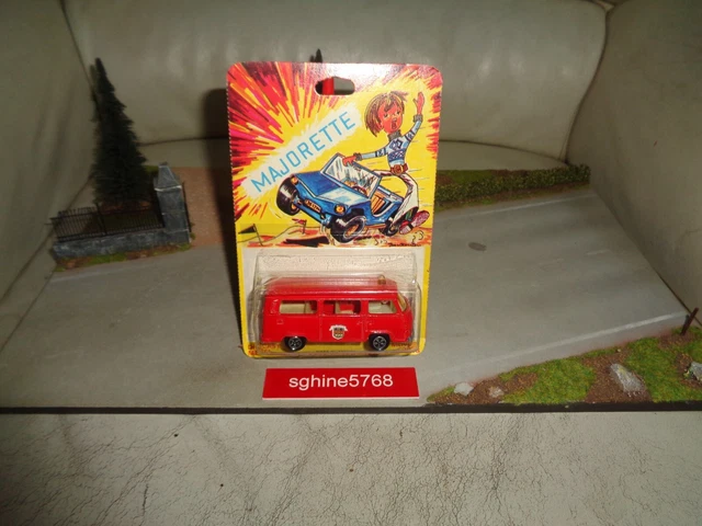MAJORETTE 1/60 N°244 VW T2 Fourgon Bus Autocollant Police Met.blue #840