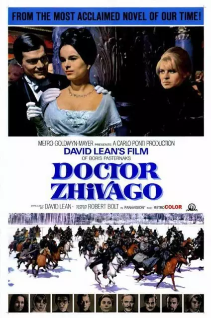 DOCTOR ZHIVAGO Movie POSTER 27 x 40 Omar Sharif, Julie Christie, Rod Steiger, C