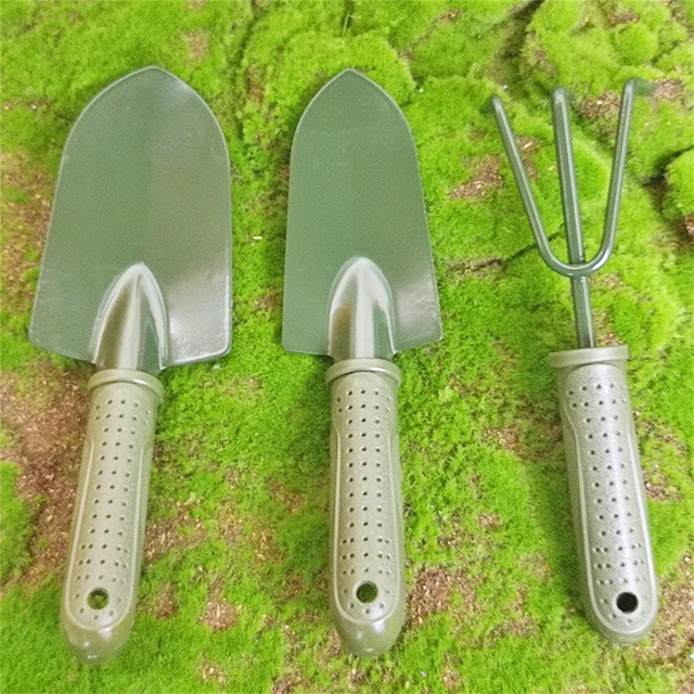 3pcs Plastic Handle Large Shovel Gardening Tools Three Sets Of Potted Plants