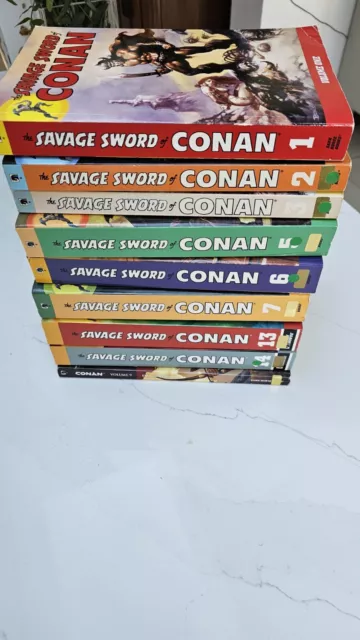 The Savage Sword Of Conan Graphic Novels Bundle.  1-3, 5-7, 13 & 14 Plus Another