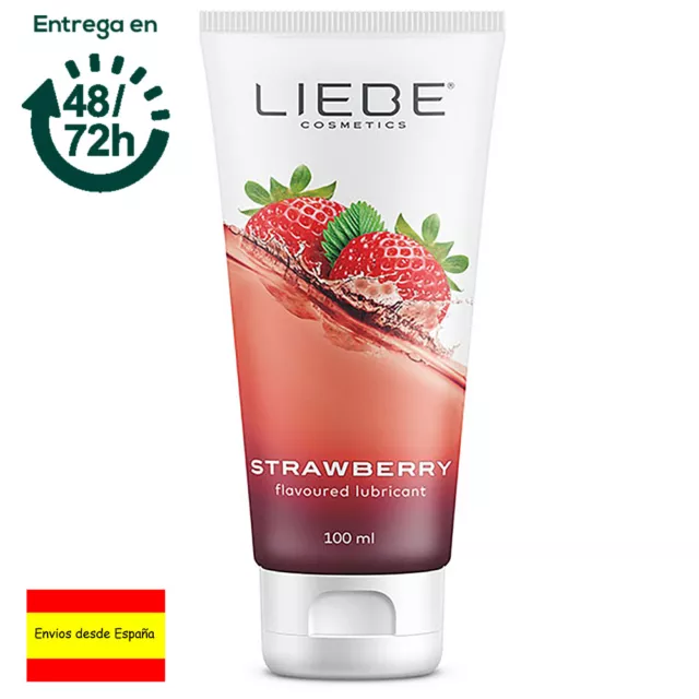 Liebe Lubricante Comestible Con Sabor y Aroma Fresa 100 ml