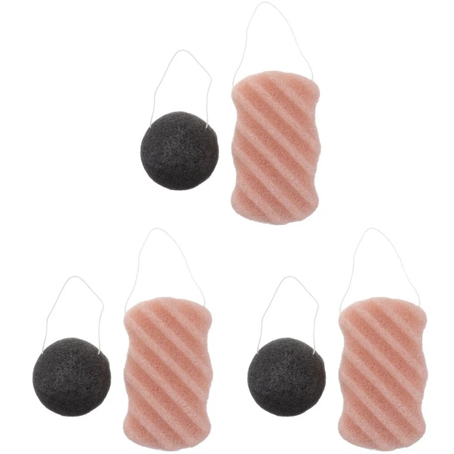 6 Pcs Le Konjac Éponge Exfoliant Éponge Naturel Konjac Éponge
